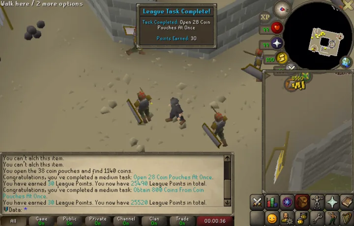 League tasks completing
